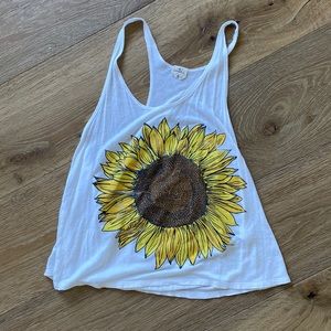 O’Neill white sunflower tank top
